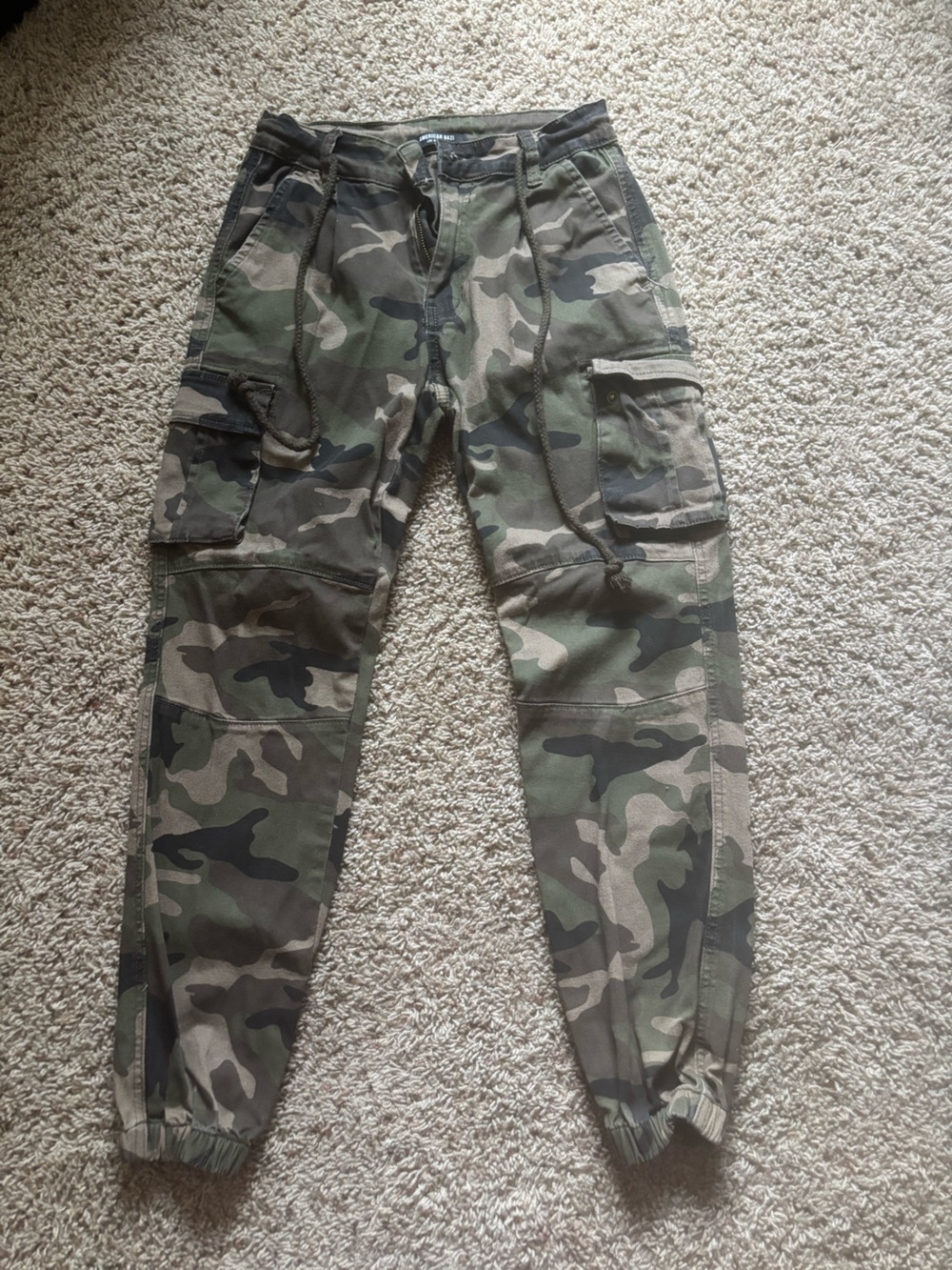 American Bazi Cargo Pants - Olive Green Camo